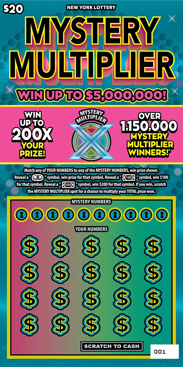 Mystery Multiplier $20 New York scratch-off ticket
