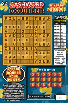 Cashword Doubler $2 scratch-off ticket