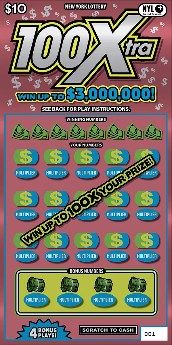 100Xtra $10 New York scratch-off ticket