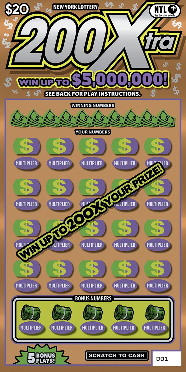 200Xtra $20 New York scratch-off ticket
