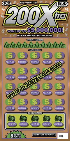 200Xtra $20 scratch-off ticket