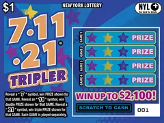 7-11-21 Tripler $1 scratch-off ticket