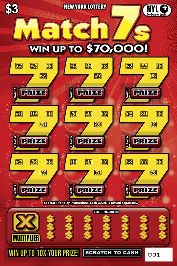 Match 7S $3 New York scratch-off ticket