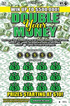 Double Your Money $5 scratch-off ticket
