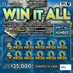Win It All $2 scratch-off ticket