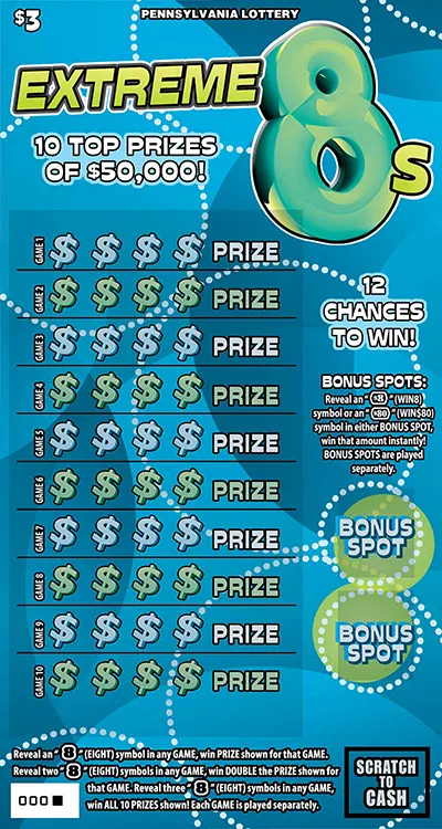 Extreme 8s $3 Pennsylvania scratch-off ticket