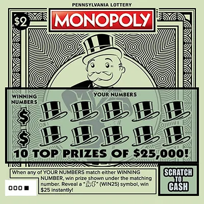 $2 MONOPOLY™ $2 Pennsylvania scratch-off ticket