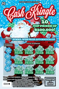 Cash Kringle $5 scratch-off ticket