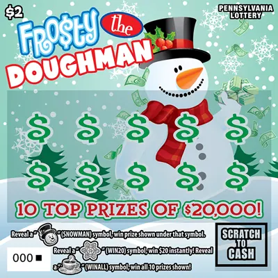 Frosty the Doughman $2 Pennsylvania scratch-off ticket