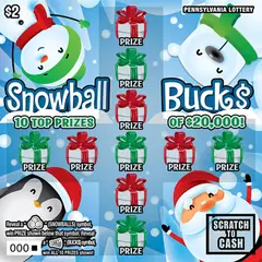 Snowball Buck$ $2 scratch-off ticket
