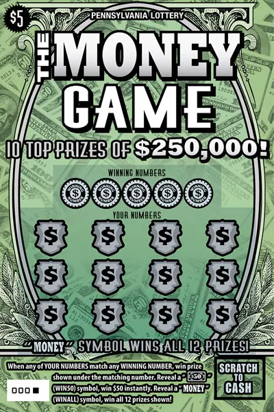 The Money Game $5 Pennsylvania scratch-off ticket