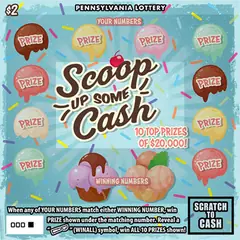 Scoop Up Some Cash $2 scratch-off ticket