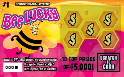 Bee Lucky $1 Pennsylvania scratch-off ticket