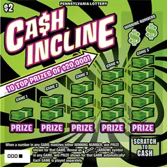 Ca$h Incline $2 scratch-off ticket