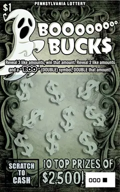 Boo Buck$ $1 scratch-off ticket