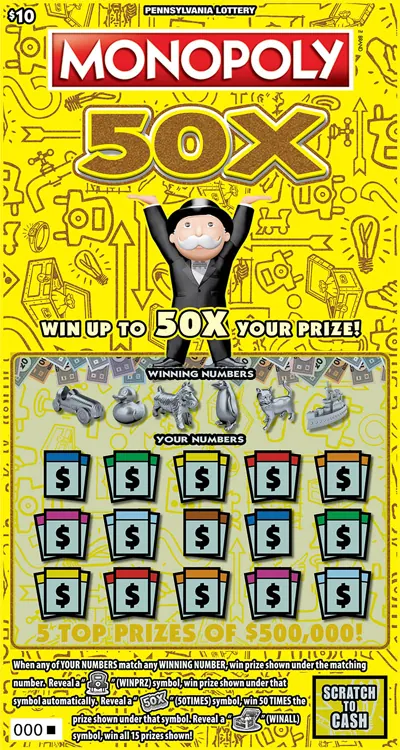 MONOPOLY 50X $10 Pennsylvania scratch-off ticket