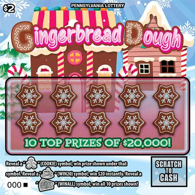 Gingerbread Dough $2 Pennsylvania scratch-off ticket