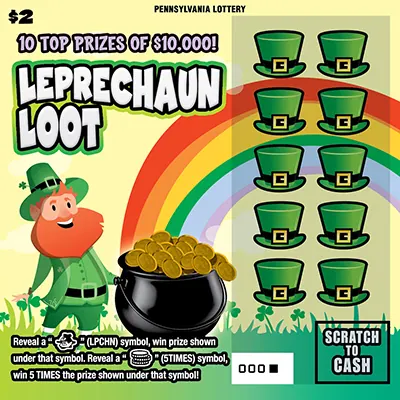 Leprechaun Loot $2 Pennsylvania scratch-off ticket