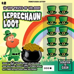 Leprechaun Loot $2 scratch-off ticket