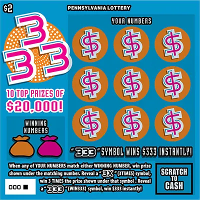 333 $2 Pennsylvania scratch-off ticket
