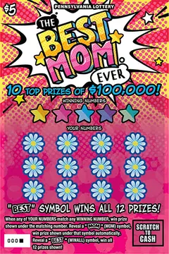 The Best Mom Ever $5 scratch-off ticket