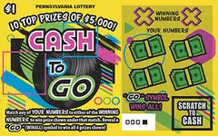 Cash To Go $1 scratch-off ticket