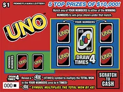 UNO $1 scratch-off ticket
