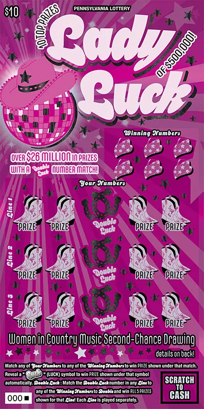Lady Luck $10 Pennsylvania scratch-off ticket