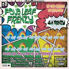 Four Leaf Frenzy $2 scratch-off ticket