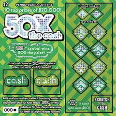 50X the Cash $2 scratch-off ticket