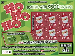 Ho Ho Ho $1 scratch-off ticket