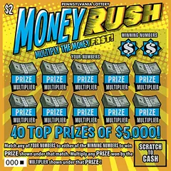 Money Rush $2 scratch-off ticket
