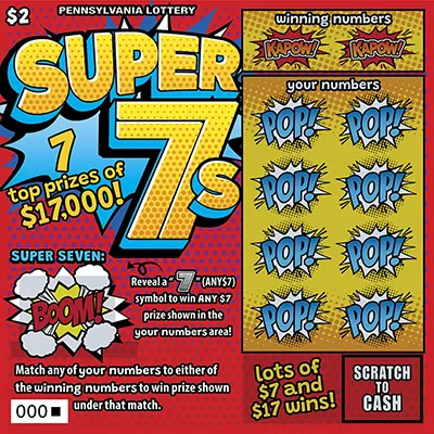 Super 7s $2 Pennsylvania scratch-off ticket
