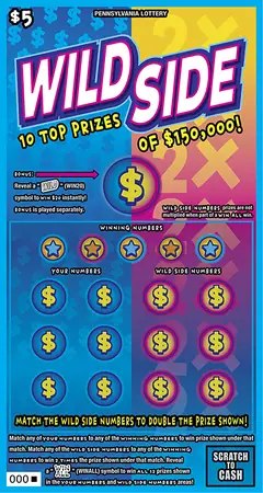 Wild Side $5 scratch-off ticket