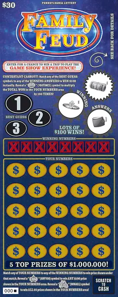 GAME SHOW EXPERIENCE $30 scratch-off ticket