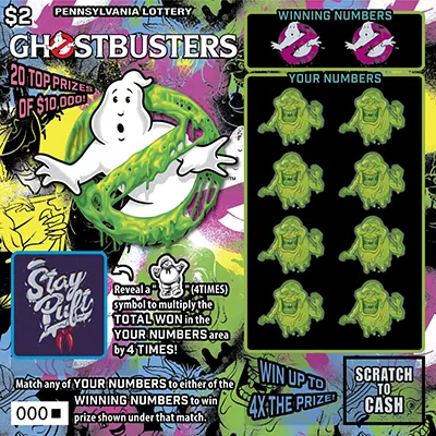 Ghostbusters™ $2 Pennsylvania scratch-off ticket