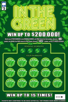 In the Green $5 scratch-off ticket