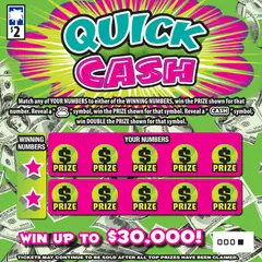Quick Cash $2 scratch-off ticket