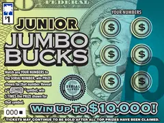 Junior Jumbo Bucks $1 scratch-off ticket