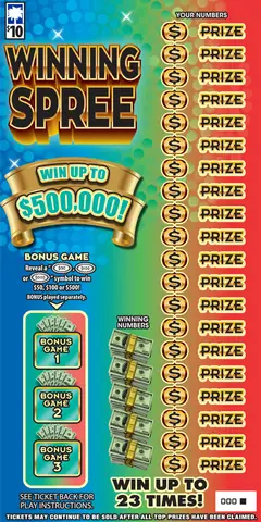 Winning Spree $10 scratch-off ticket (image: South Carolina Education Lottery)