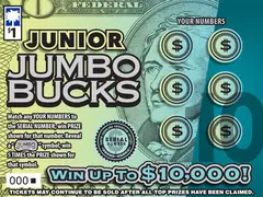 Junior Jumbo Bucks $1 scratch-off ticket