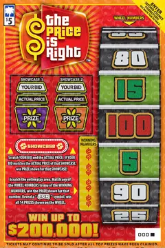 THE PRICE IS RIGHT™ $5 scratch-off ticket