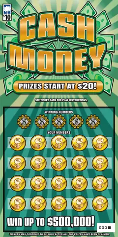 Cash Money $10 scratch-off ticket (image: South Carolina Education Lottery)