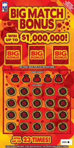 Big Match Bonus $10 scratch-off ticket (image: South Carolina Education Lottery)