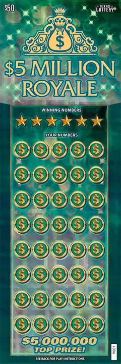 $5 Million Royale $50 scratch-off ticket