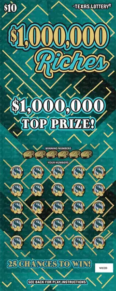 $1,000,000 Riches $10 scratch-off ticket