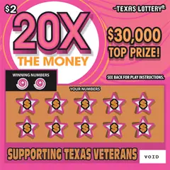 20X The Money $2 scratch-off ticket