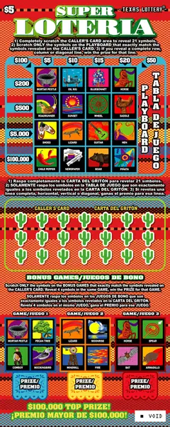 Super Loteria $5 scratch-off ticket