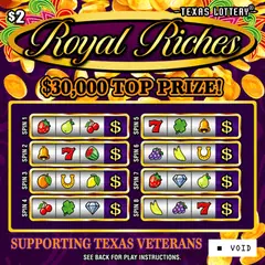 Royal Riches $2 scratch-off ticket