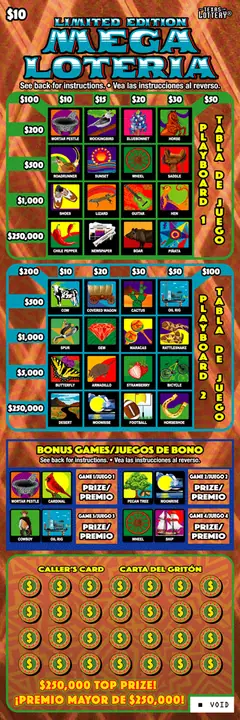 Limited Edition Mega Loteria $10 scratch-off ticket